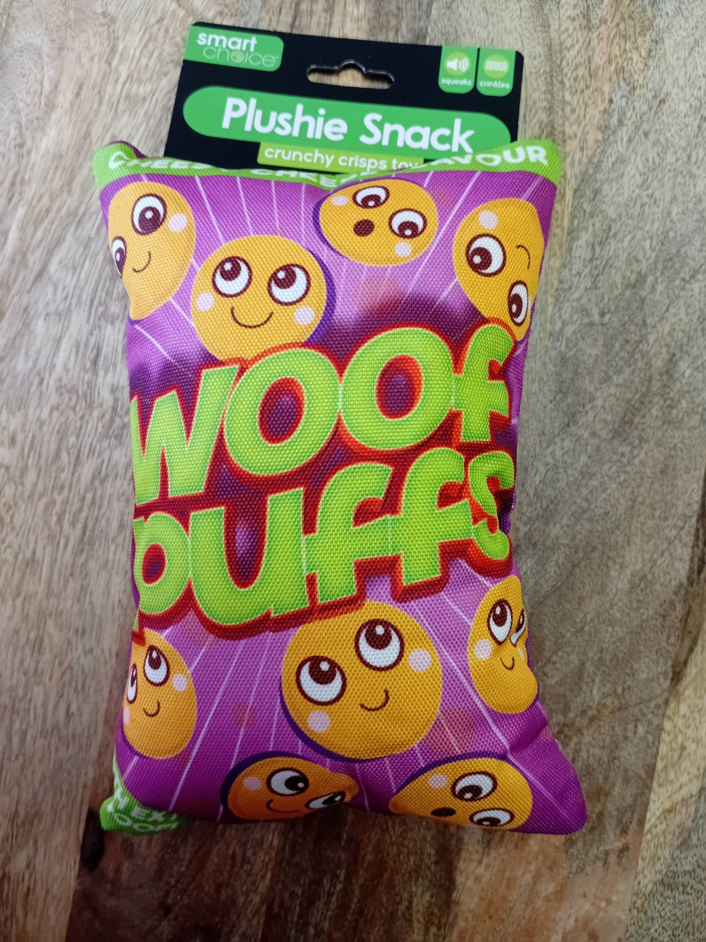 Crinkle crisp packet plush toy